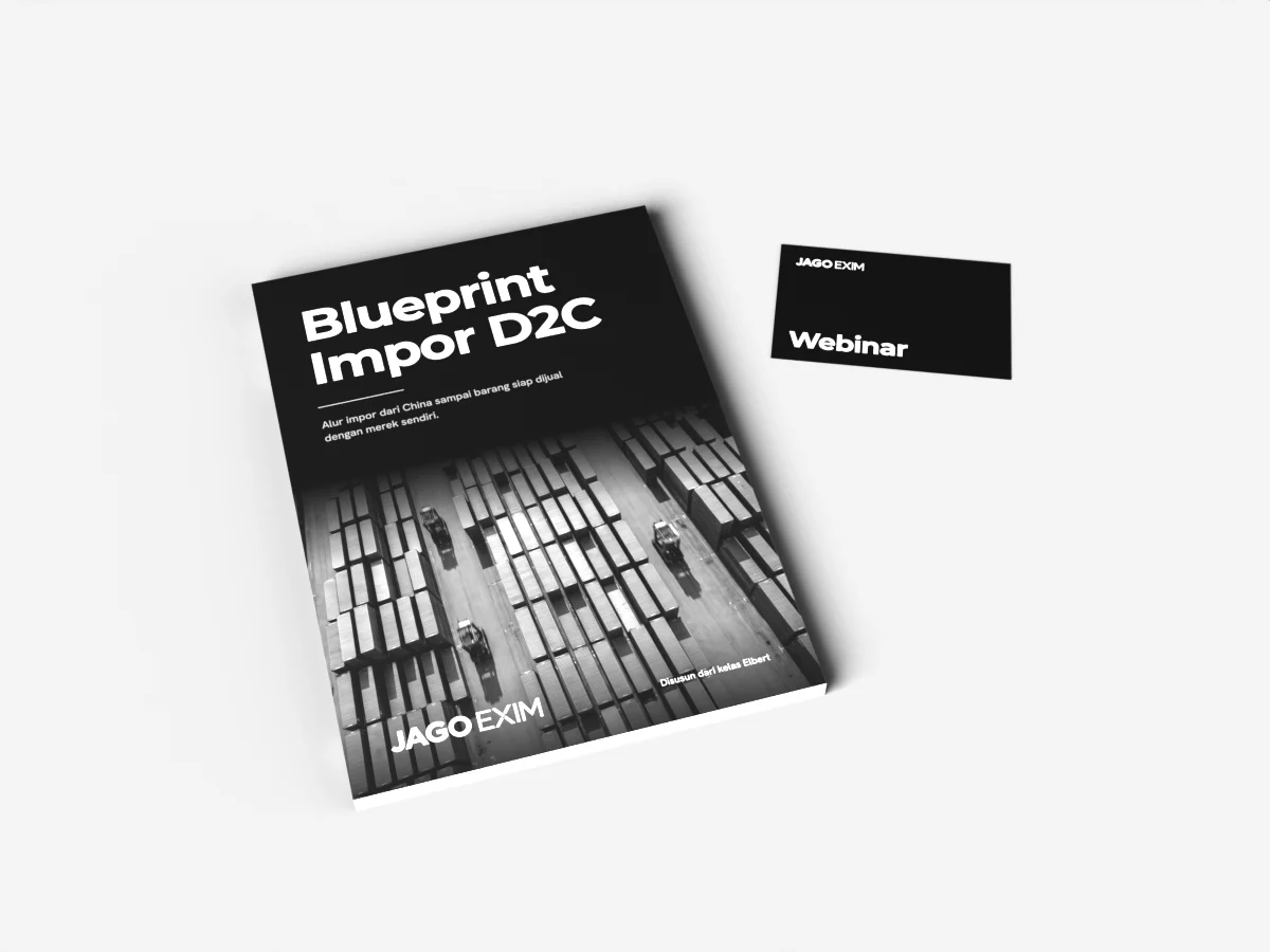 E-⁠book Blueprint Impor D2C dan tiket webinar